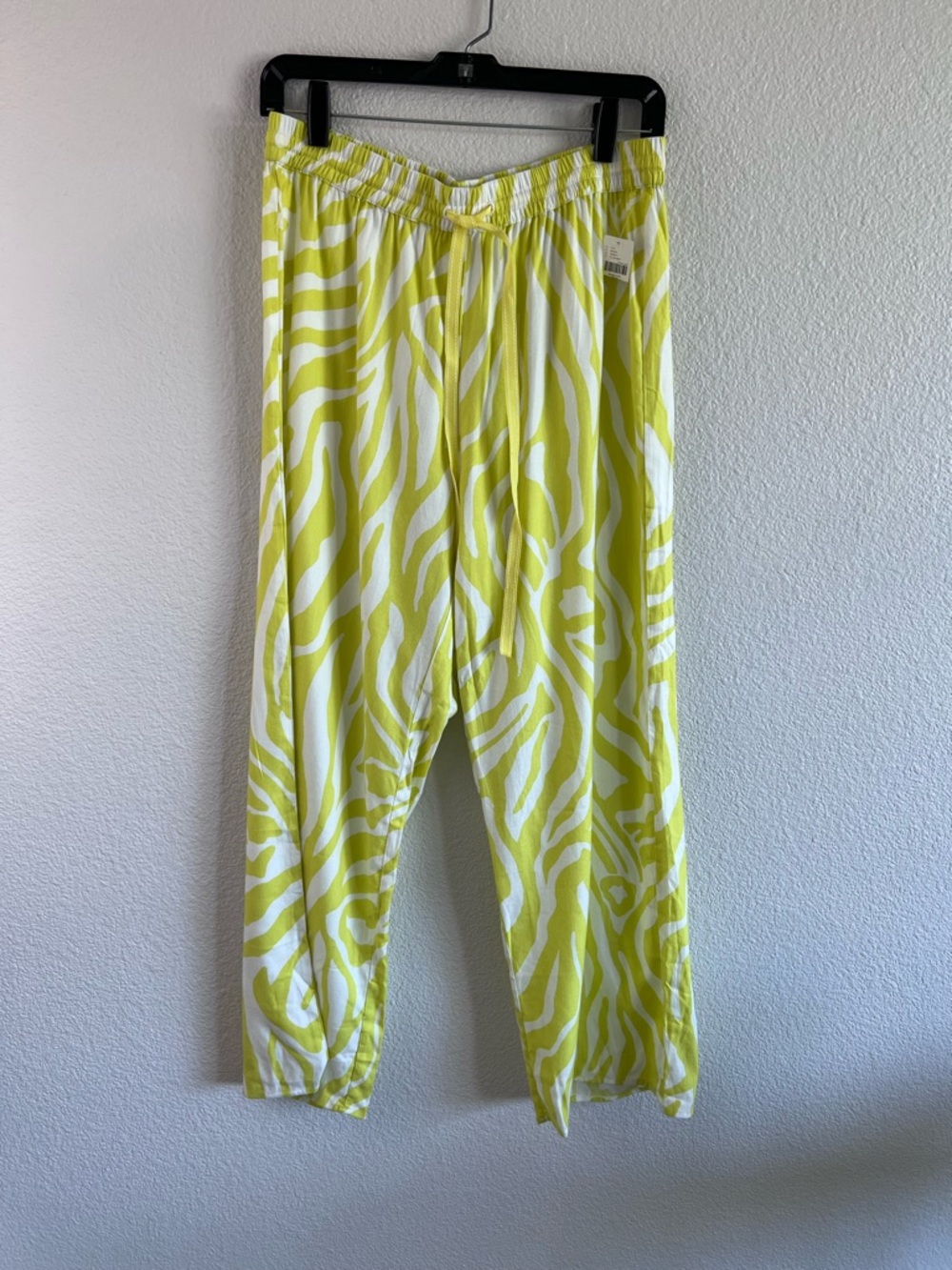 Anthropologie Zebra Citron Chartreuse Animal Print Pajama Bottom
